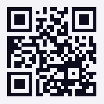 QR code — opens your fomo profile